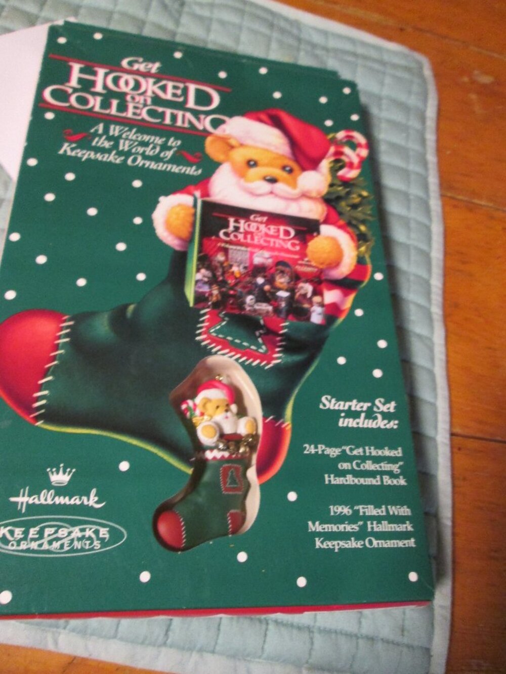 New in box get Hooked on Collecting book and ornament on the Hallmark keepsake